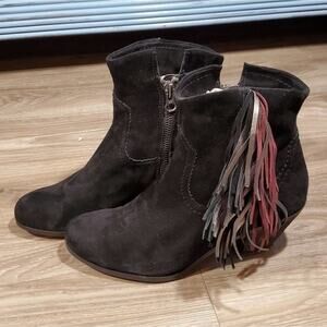 SAM Edelman‎ multi colored fringe ankle boots